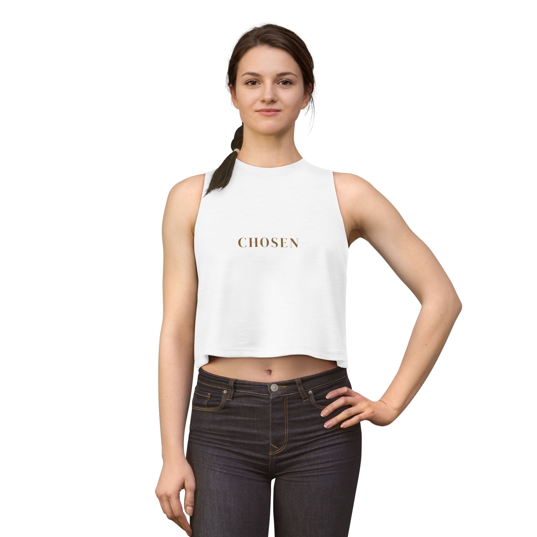 Chosen Crop Top — Women's Inspirational Sleeveless Tank