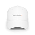 TOUCHBYGOD Embroidered Low Profile Baseball Cap — Minimalist White Dad Hat